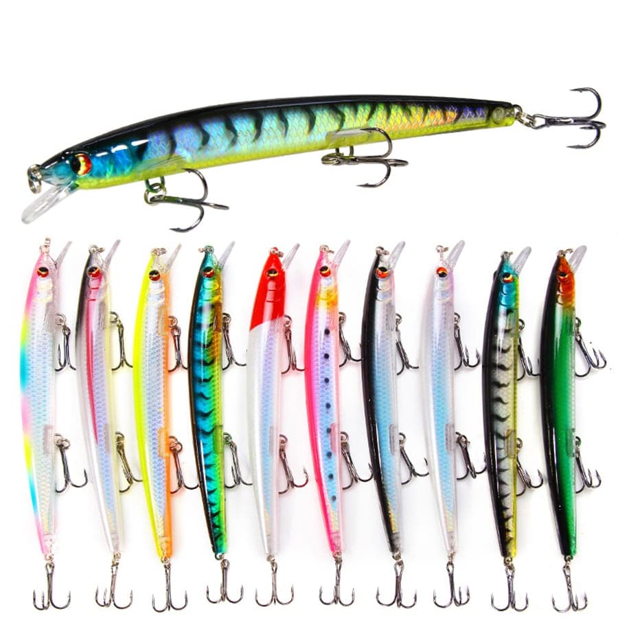 Leurres Minnow pour attirer les poissons, Flyman Far Throw, eau flottante, appât artificiel dur au laser pour la pêche