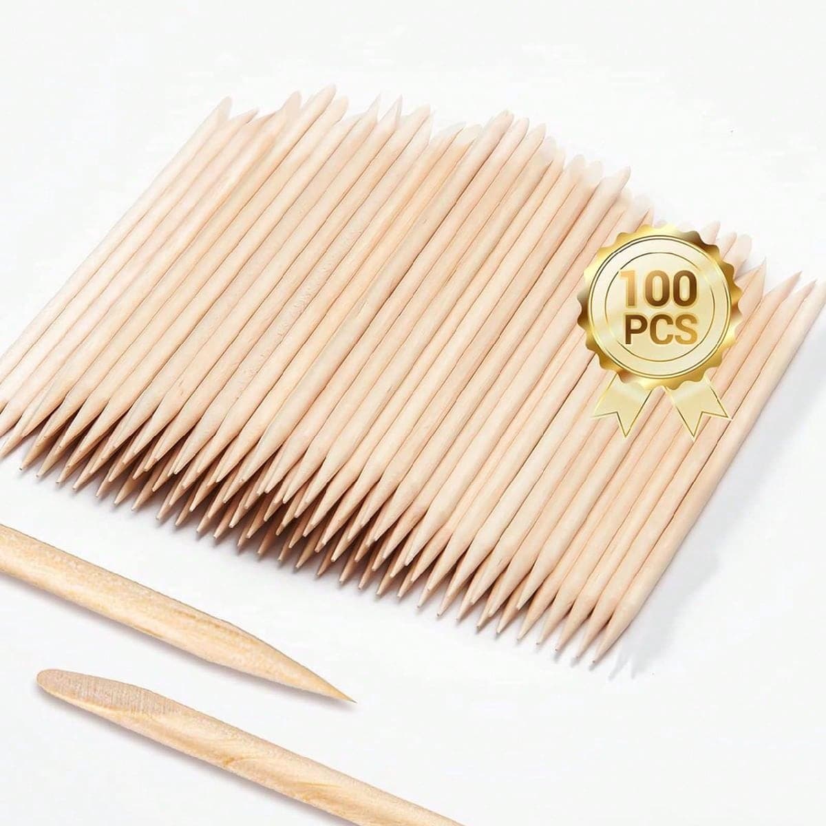100 pièces Bâtonnet applicateur de cire en bois à double extrémité, outil de dépilation pour petite zone, convient pour une utilisation Ã